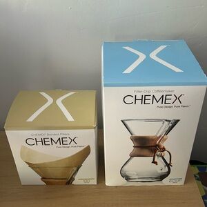 Chemex and bonded filters with original packaging
